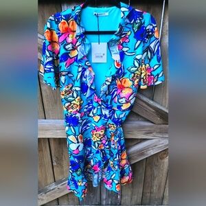 Ruffle Floral Dress by [Glamorous] - Multicolored